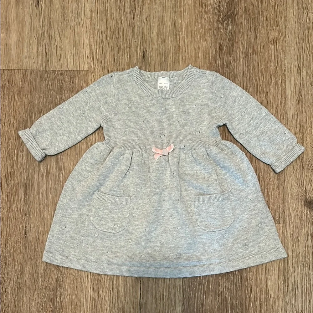 Carter's Gray Long Sleeve Sundress